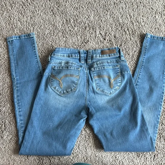 YMI Light Blue Skinny Jeans for Women - Picture 5 of 5